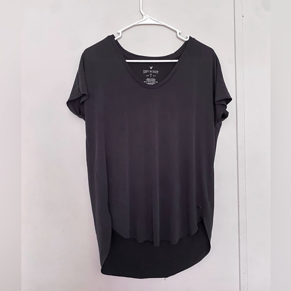 🟤American Eagle 🦅 Rustic Charcoal Gray Top